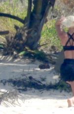LINDSEY VONN Workout at a Beach in Tulum 04/20/2021