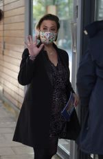 LISA ARMSTRONG Arrives at Stephs Packed Lunch in Leeds 04/20/2021