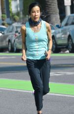 LISA LING Out Jogging in Santa Monica 04/27/2021