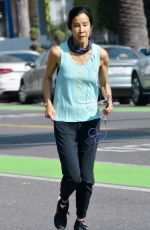 LISA LING Out Jogging in Santa Monica 04/27/2021