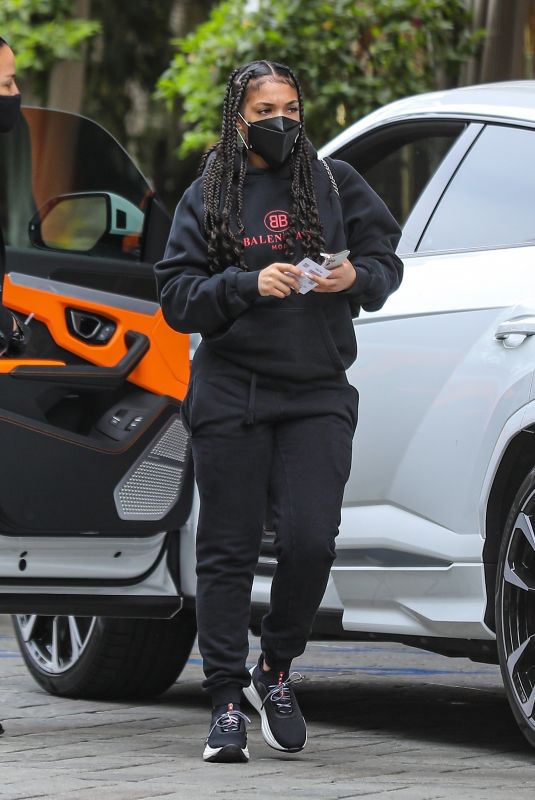 LORI HARVEY Arrives at Four Seasons Hotel in Beverly Hills 04/12/2021