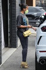 LORI HARVEY Out Shopping for Jewelry in Beverly Hills 04/01/2021