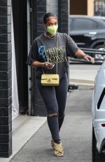LORI HARVEY Out Shopping for Jewelry in Beverly Hills 04/01/2021