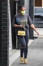 LORI HARVEY Out Shopping for Jewelry in Beverly Hills 04/01/2021