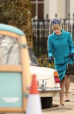 LUCY BOYNTON on the Set of The Ipcress File in Liverpool 03/30/2021
