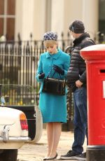 LUCY BOYNTON on the Set of The Ipcress File in Liverpool 03/30/2021