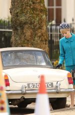 LUCY BOYNTON on the Set of The Ipcress File in Liverpool 03/30/2021