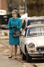 LUCY BOYNTON on the Set of The Ipcress File in Liverpool 03/30/2021