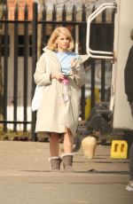 LUCY BOYNTON on the Set of The Ipcress File in Liverpool 04/06/2021