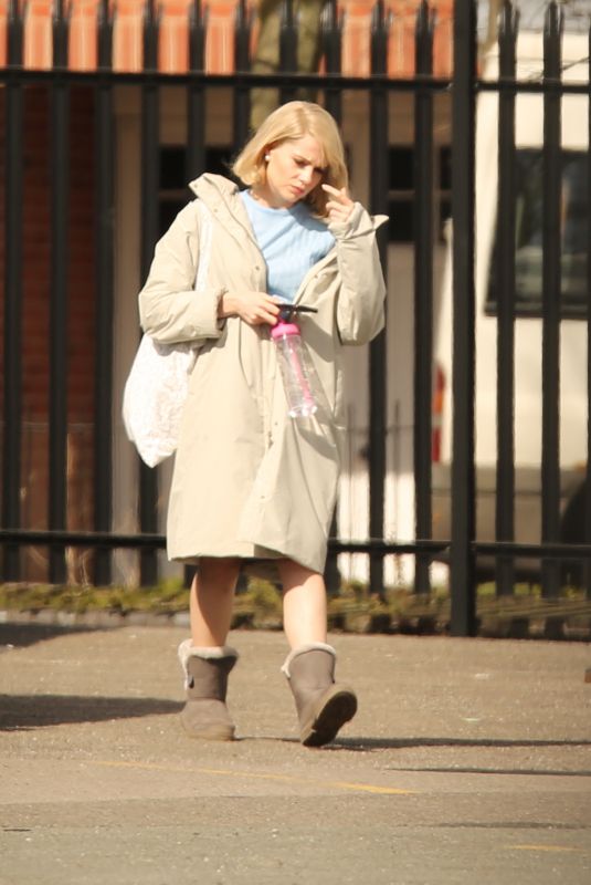 LUCY BOYNTON on the Set of The Ipcress File in Liverpool 04/06/2021