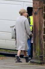 LUCY BOYNTON on the Set of The Ipcress File in Liverpool 04/08/2021