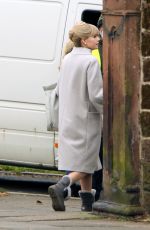 LUCY BOYNTON on the Set of The Ipcress File in Liverpool 04/08/2021