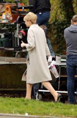 LUCY BOYNTON on the Set of The Ipcress File in Liverpool 04/08/2021