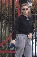 LUCY HALE Out with Her Dog in London 04/28/2021