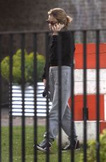 LUCY HALE Out with Her Dog in London 04/28/2021
