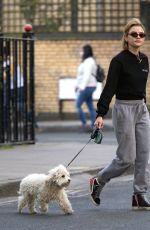 LUCY HALE Out with Her Dog in London 04/28/2021