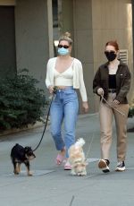 MADELAINE PETSCH and LILI REINHART Out with Their Dogs in Vancouver 04/21/2021