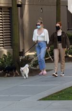 MADELAINE PETSCH and LILI REINHART Out with Their Dogs in Vancouver 04/21/2021
