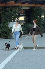 MADELAINE PETSCH and LILI REINHART Out with Their Dogs in Vancouver 04/21/2021