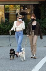 MADELAINE PETSCH and LILI REINHART Out with Their Dogs in Vancouver 04/21/2021