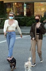 MADELAINE PETSCH and LILI REINHART Out with Their Dogs in Vancouver 04/21/2021