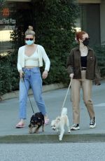 MADELAINE PETSCH and LILI REINHART Out with Their Dogs in Vancouver 04/21/2021