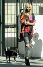 MALIN AKERMAN and Jack Donnelly Out with Their Dog in Los Feliz 04/02/2021