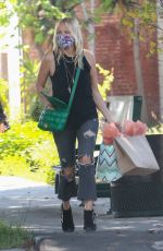 MALIN AKERMAN Arrives at a Party on Easter Sunday in Los Feliz 04/04/2021