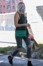 MALIN AKERMAN Arrives at a Party on Easter Sunday in Los Feliz 04/04/2021