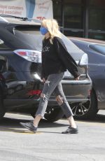 MALIN AKERMAN in Ripped Denim Out in Los Angeles 04/10/2021