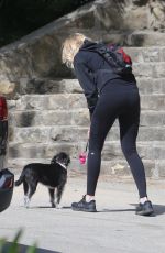 MALIN AKERMAN Out with Her Dog in Los Feliz 04/05/2021