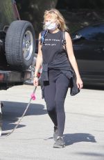 MALIN AKERMAN Out with Her Dog in Los Feliz 04/05/2021