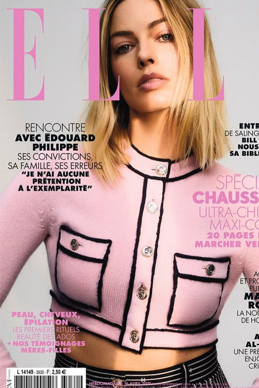 MARGOT ROBBIE on the Cover of Elle Magazine, France April 2021