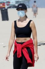 MARGOT ROBBIE Out Rollerblading at a Beach in Malibu 04/18/2021