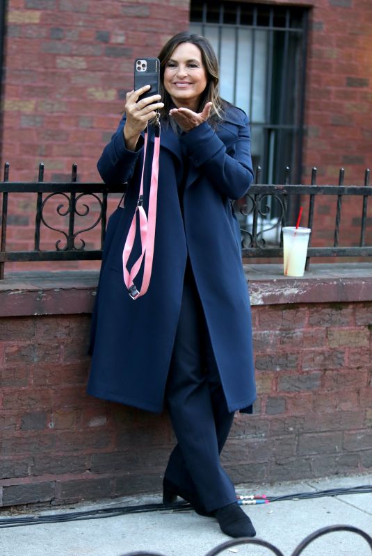 MARISKA HARGITAY on the Set of Law & Order: Special Victims Unit in New York 04/12/2021