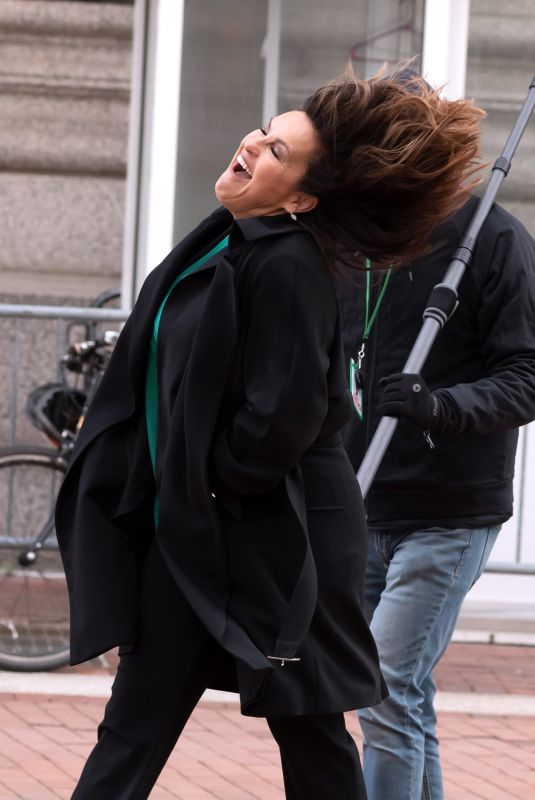 MARISKA HARGITAY on the Set of Law & Order: Special Victims Unit in New York 04/16/2021