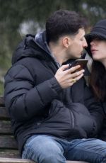 MATILDA DE ANGELIS and William Mezzanotte Kissing at a Park in Rome 04/05/2021