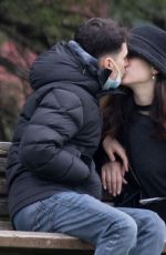 MATILDA DE ANGELIS and William Mezzanotte Kissing at a Park in Rome 04/05/2021