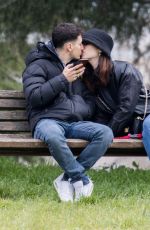 MATILDA DE ANGELIS and William Mezzanotte Kissing at a Park in Rome 04/05/2021