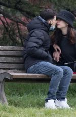 MATILDA DE ANGELIS and William Mezzanotte Kissing at a Park in Rome 04/05/2021