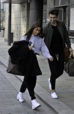 MAURA HIGGINS Leaves a Filming Studios in Manchester 04/12/2021