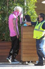 MEGAN FOX and Machine Gun Kelly Arrives at Nobu in Malibu 04/18/2021