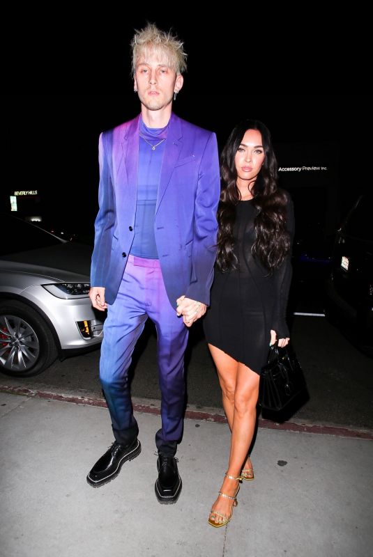 MEGAN FOX and Machine Gun Kelly at The Nice Guy in West Hollywood 04/08/2021