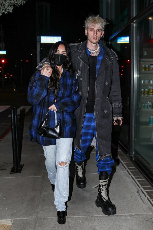 MEGAN FOX and Machine Gun Kelly at Via Veneto in Santa Monica 04/14/2021