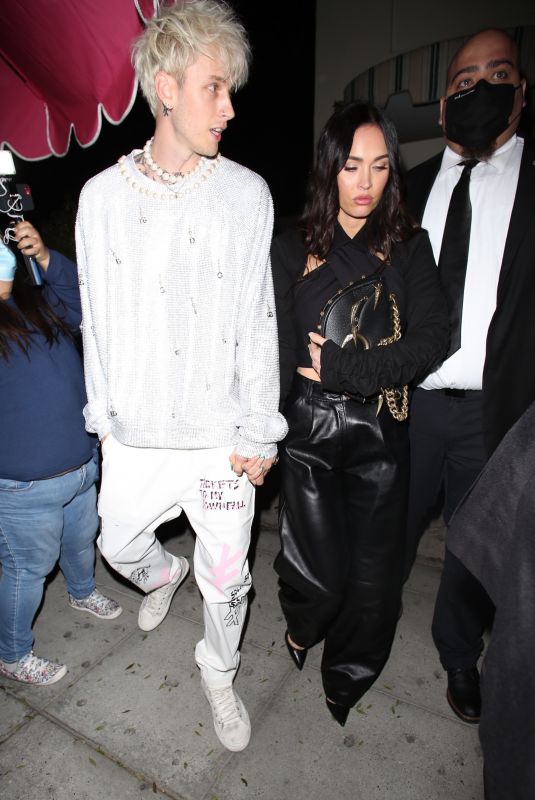 MEGAN FOX and Machine Gun Kelly Out for Dinner in Los Angeles 04/20/2021