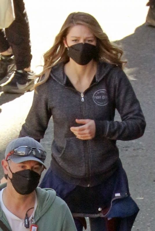 MELISSA BENOIST on the Set of Supergirl in Vancouver 04/14/2021