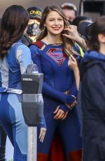 MELISSA BENOIST on the Set of Supergirl in Vancouver 04/19/2021