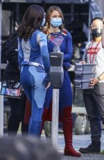 MELISSA BENOIST on the Set of Supergirl in Vancouver 04/19/2021