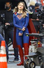 MELISSA BENOIST on the Set of Supergirl in Vancouver 04/19/2021