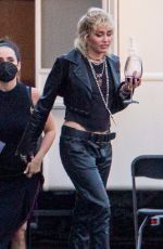 MILEY CYRUS after a Photoshoot at a Studio in Burbank 04/14/2021